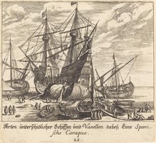 Ships, 1681. Creator: Melchior Küsel.