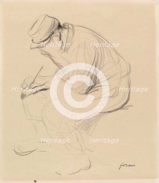 Le Poilu (French Soldier Writing Home), c. 1900. Creator: Jean Louis Forain.