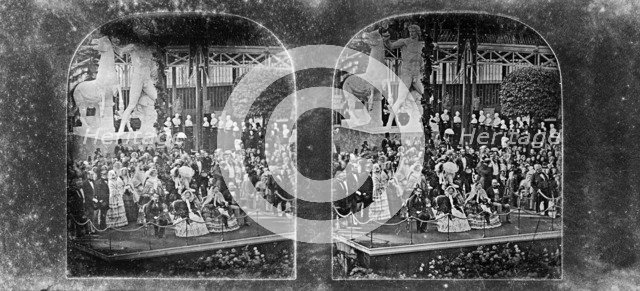 Napolean III visits Crystal Palace on 20th April, 1855. Artist: Unknown