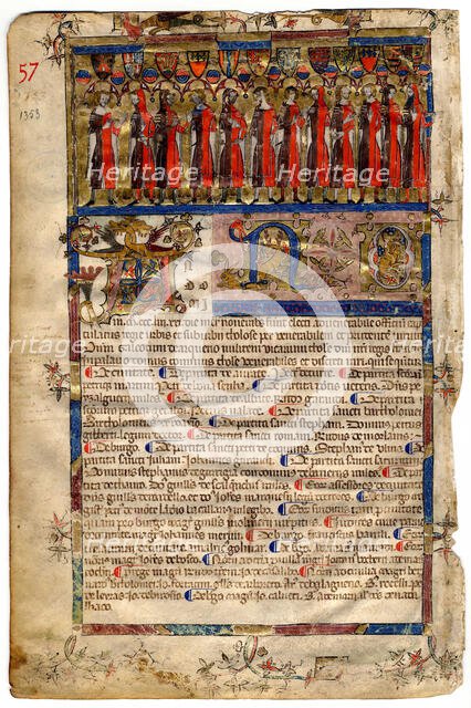 Livre I des annales (1295-1532), Les portraits des capitouls de l'année 1353-1354, 1353-1354. Creator: Anonymous.