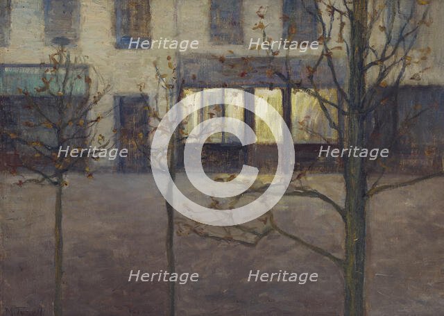 At the Café, Morning in Paris, c1900s. Creator: Martha Tynell.