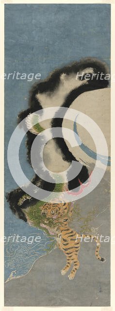 Dragon and tiger, c. 1780. Creator: Isoda Koryusai.