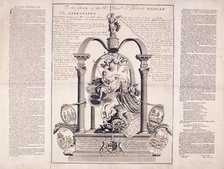 'To the Glory of the Rt Honble Sr Robert Walpole', 1730.  Artist: F Dumouchel
