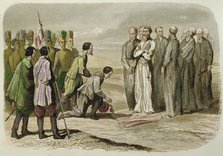 The Franciscan missionary Fray Martin de Valencia is received at the entrance of the city of Mexi…