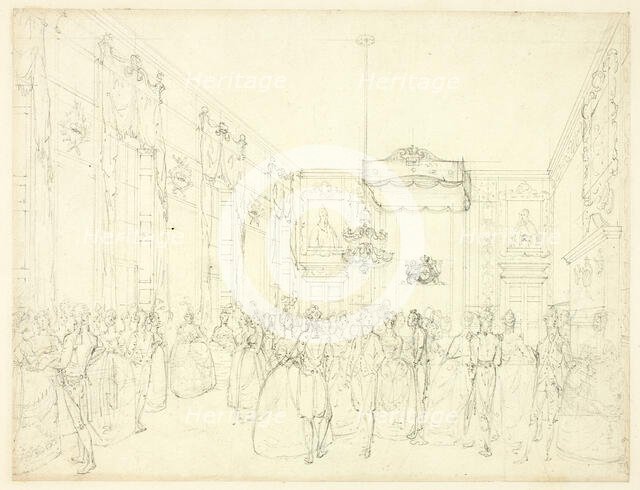 Study for Drawing Room, St. James, from Microcosm of London, c. 1809. Creator: Augustus Charles Pugin.