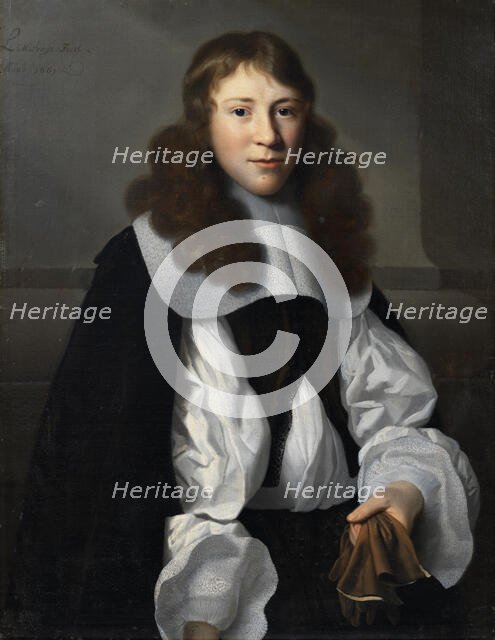 Portrait of a young man with gloves, 1661. Creator: Isaack Luttichuijs.