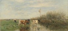 Cows in a Soggy Meadow, 1860-1900. Creator: Willem Maris.