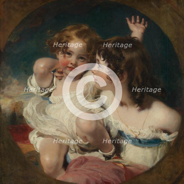 The Calmady Children (Emily, 1818-?1906, and Laura Anne, 1820-1894), 1823. Creator: Thomas Lawrence.
