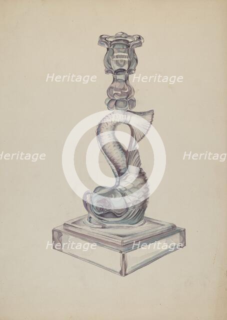 Candlestick, c. 1936. Creator: Roberta Elvis.