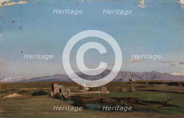 Landscape from Italy, Study, 1835-1853. Creator: Nils Jakob Blommer.