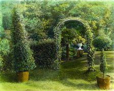 Unidentified house and garden, possibly Drumthwacket, Moses Taylor Pyne...New Jersey, c1910 - 1935. Creator: Frances Benjamin Johnston.