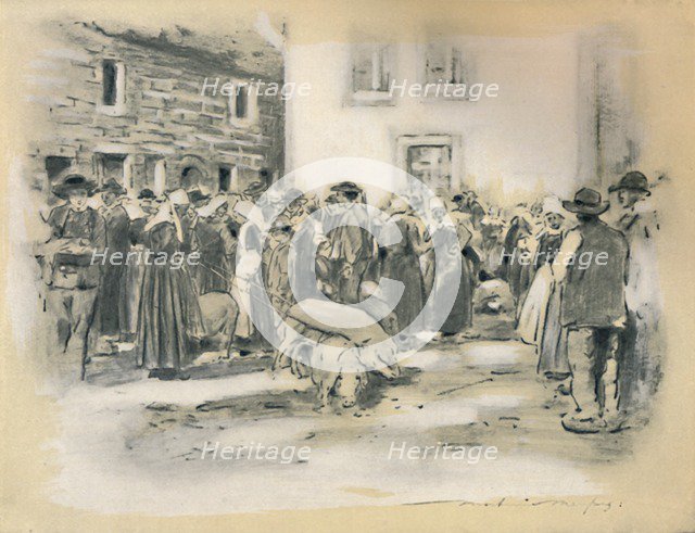 'Pig Market', 1903. Artist: Mortimer L Menpes.