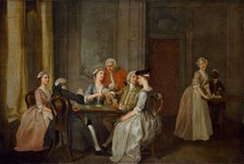 Playing At Quadrille, 1740-50. Creator: Francis Hayman.