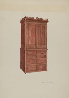 Cabinet, c. 1940. Creator: Harry Mann Waddell.