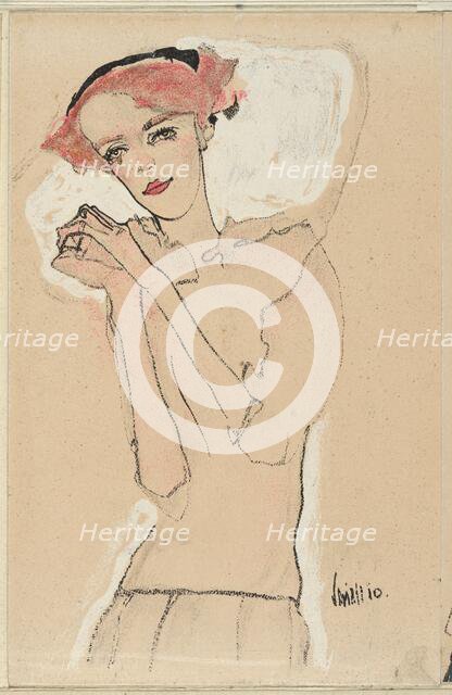 Portrait of a Woman, 1910. Creator: Egon Schiele.