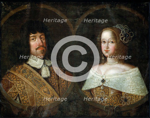 Portrait of King Frederick III of Denmark (1609-1670) and Sophie Amalie (1670-1710), Duchess of Brun
