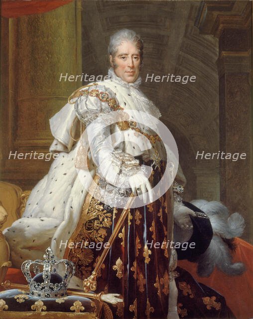 Portrait of King Charles X of France (1757-1836), 1825. Creator: Gérard, François Pascal Simon (1770-1837).