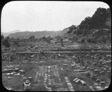 Mount Kronos and Temple of Hera, Olympia, Greece, late 19th or early 20th century. Artist: Unknown