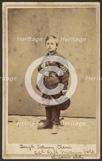 Sergeant Johnny Clem, 1863. Creator: Morse & Peaslee.
