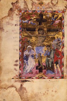 The Crucifixion (Manuscript illumination from the Matenadaran Gospel), 1287.
