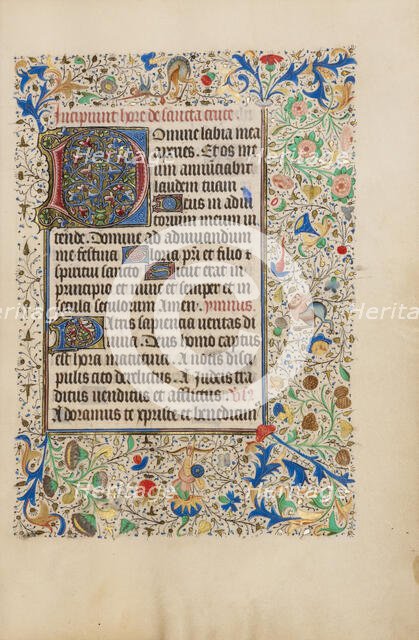 Decorated Text Page; Llangattock Hours, 1450s. Creator: Unknown.