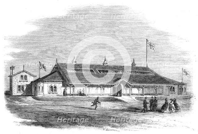 Armoury and drillroom at Bradford for the Third West Yorkshire Rifle Volunteers, 1861. Creator: Unknown.