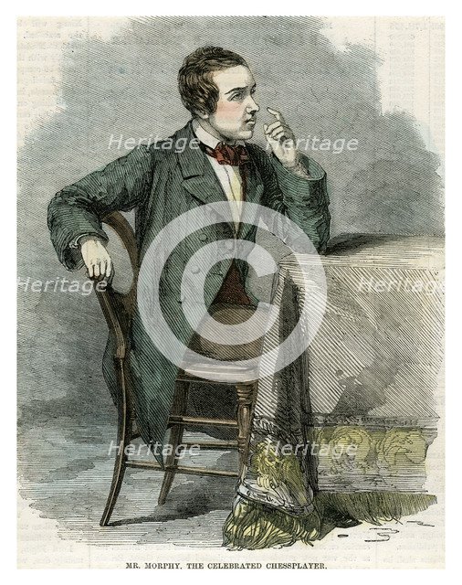 'Mr Morphy, the Celebrated Chessplayer', 19th century. Artist: Unknown
