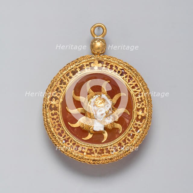 Hat Badge with the Head of Saint John the Baptist Adapted as a Pendant, France, c. 1500. Creator: Unknown.