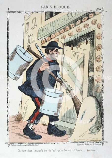 Paris besieged, 1870-1871.  Artist: Anon