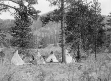 Spokan camp, c1910. Creator: Edward Sheriff Curtis.