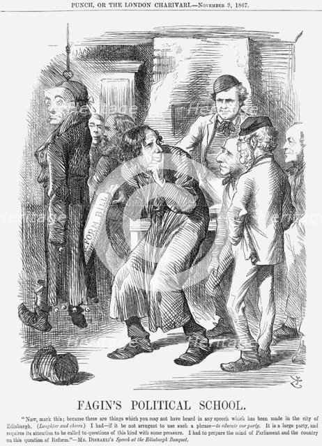 'Fagin's Political School', 1867. Artist: John Tenniel