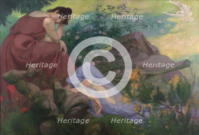 Stay of peace and joy: meditation, 1899. Creator: Victor Emile Prouve.