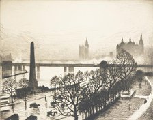Westminster from a Savoy window, 1925 -1926. Creator: CRW Nevinson.