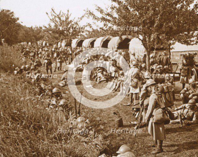 Moving off, road to Foix, France, c1914-c1918. Artist: Unknown.