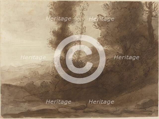 At the Foot of the Hill. Creator: Alphonse Legros.