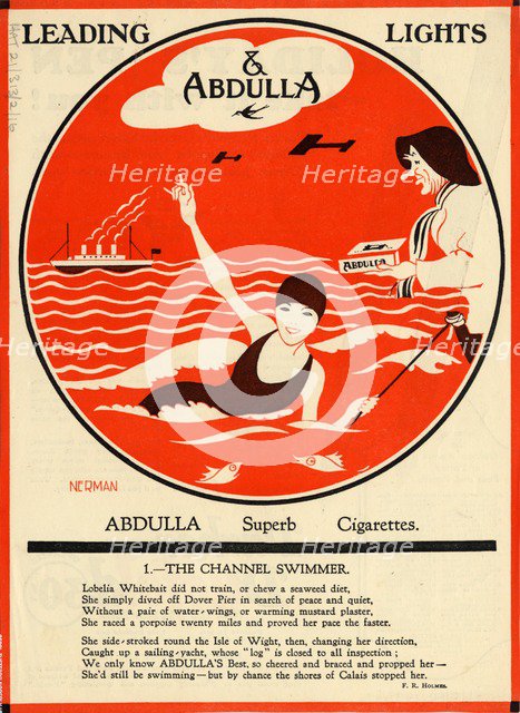 Abdulla Cigarettes, 1920s. Artist: Nerman