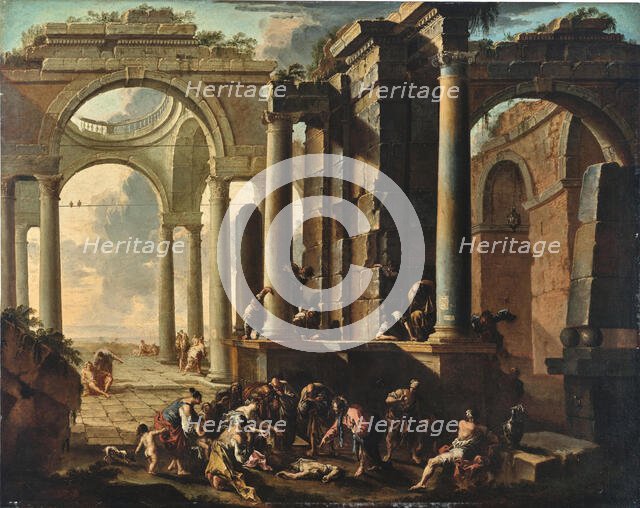 The raising of the son of the widow of Nain. Creator: Spera, Clemente (1661-1730).