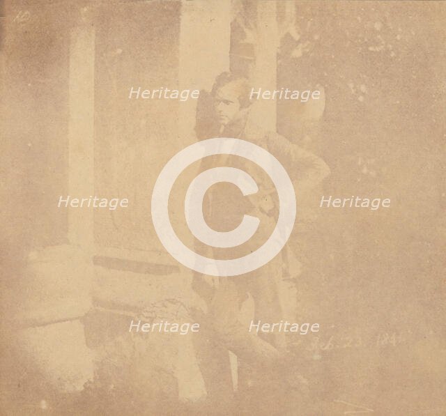 Nicolaas Henneman in the Cloisters at Lacock Abbey, February 23, 1841. Creator: William Henry Fox Talbot.