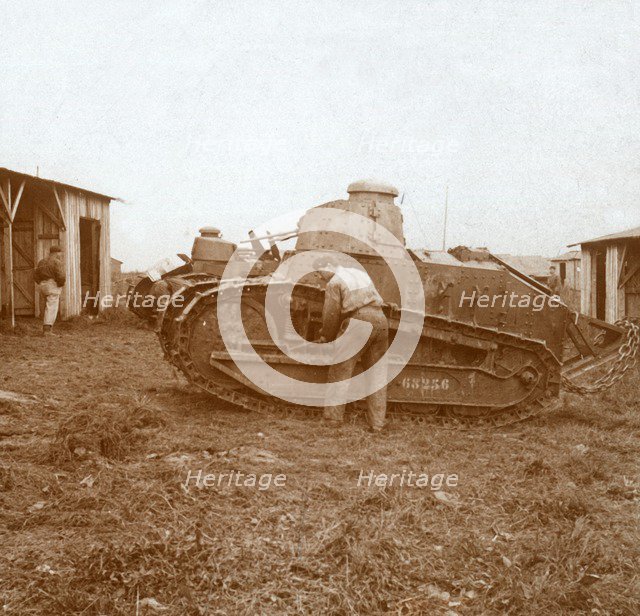Tank maintenance, c1914-c1918. Artist: Unknown.