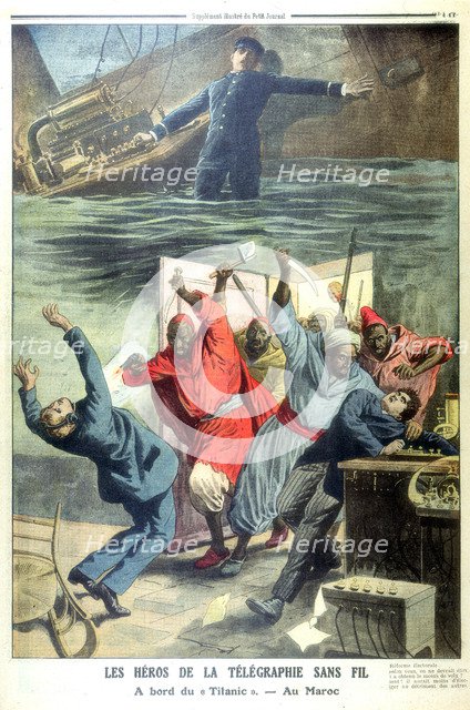 Heroic wireless operators, 1912. Artist: Unknown