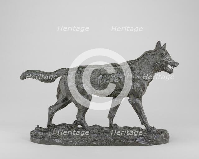 Walking Wolf, model n.d., cast c. 1870/1873. Creator: Antoine-Louis Barye.