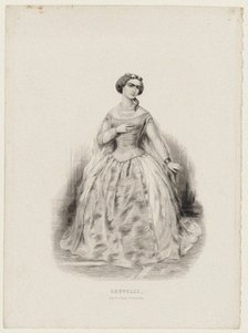 Sophie Cruvelli (1826-1907) in Opera Les Vêpres siciliennes by Giuseppe Verdi, 1855.