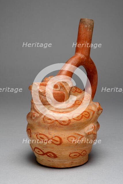 Spout Vessel in Form of Snakes Coiling Around a Feline, 100 B.C./A.D. 500. Creator: Unknown.