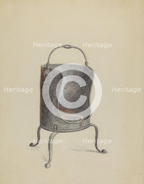 Plate Warmer, c. 1936. Creator: Richard Schoene.