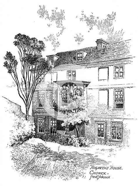 Hogarth's House, Chiswick, 1912. Artist: Frederick Adcock
