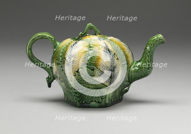 Teapot, Staffordshire, 1760/75. Creator: Staffordshire Potteries.