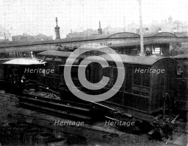 Railway Disaster near London: the accident at St. John's Station, South-Eastern Railway, 1898. Creator: Thankfull Sturdee.