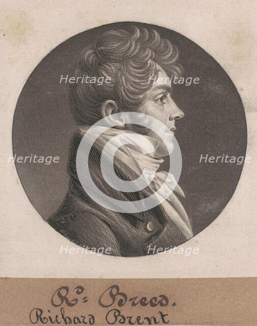 Richard Brent, 1803. Creator: Charles Balthazar Julien Févret de Saint-Mémin.