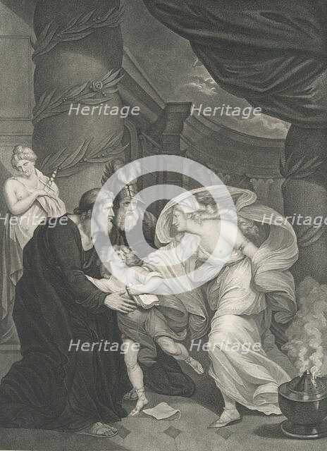 Rome, Titus's Garden-Lucius Pursued by Lavinia (Shakespeare..., first published 1793; reissued 1852. Creator: Thomas Kirk.