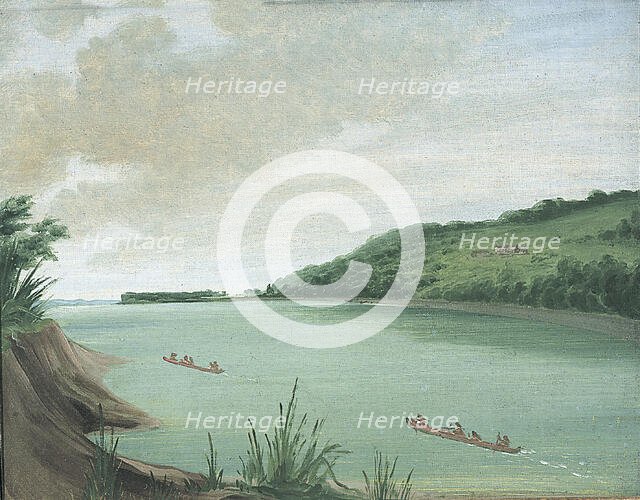 Belle Vue, Indian Agency of Major Dougherty, 870 Miles above St. Louis, 1832. Creator: George Catlin.